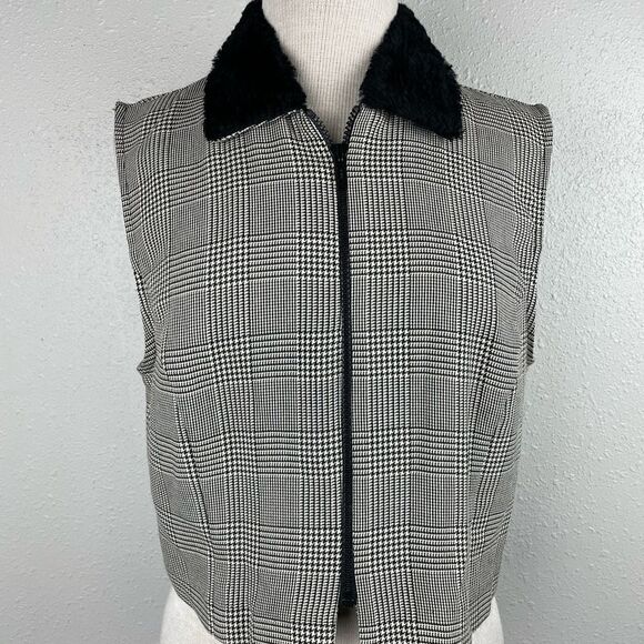Melissa Collection Full Zip Sleeveless Cropped Vest Size 10 - Picture 1 of 6